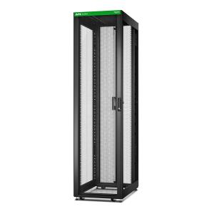 Easy Rack 600mm/48U/1000mm with Roof Castors Feet And 4 Brackets No Side Panels Bottom Black