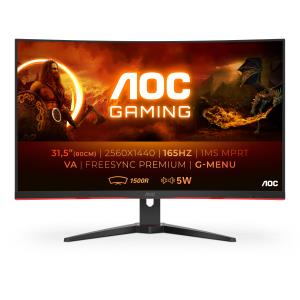 Curved Monitor - CQ32G2SE/BK - 31.5in - 2560x1440 (WQHD) - 1ms 165Hz Speaker