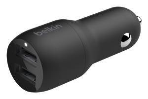 Dual USB-a Car Charger 12w X2 Black