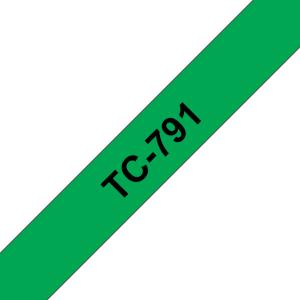 Tape 9mm Lami Black On Green (tc791)