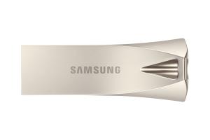 128GB BAR PLUS USB DRIVE CHAMPAGNE SILVER METALLIC CHASSIS USB3.1 UP TO 300MB/S 5 YEARS WARRANTY