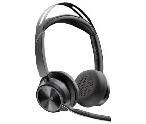 Headset Voyager Focus 2 Microsoft - Stereo - Bluetooth/USB-C - USB-C/A Adapter