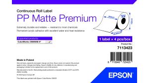 Pp Matte Label Premium, Continuous Roll, 210mm X 55m