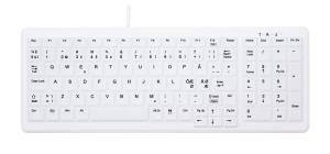 Compact Disinfectable Medical Keyboard with Numpad - Corded USB - White - Qwerty Nordic