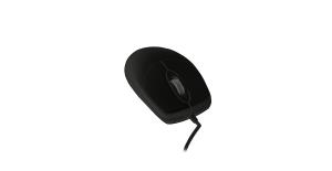 Optical Mouse - 2 Button With Scroll Wheel - Corded USB - Washable IP68 - Black