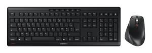 CHERRY STREAM DESKTOP COMFORT - Keyboard And Mouse - Wireless - Black - Azerty French