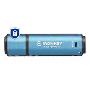 Ironkey Vault Privacy 50 - 64GB USB Stick - USB 3.2 - Aes 256-bit Encrypted