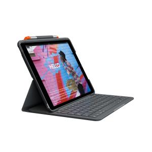 Slim Folio Keyboard Case for iPad Gen 7/8/9 - Graphite - Azerty French