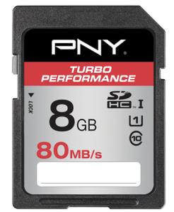Sdxc Turbo Performance Class 10 Uhs1 Speed R 80mb/s W 60mb/s 8GB