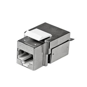 Cat 6a Rj45 110 Keystone Jack White - Shielded CAT6a Wall Jack
