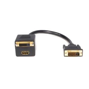 DVI-d To DVI-d & Hdmi Splitter Cable - M/f 30cm