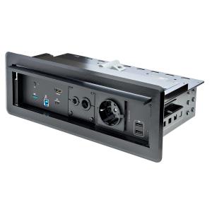 Conference Room Docking Station With Power/charging; Table Connectivity Box, Universal USB-c Laptop Dock