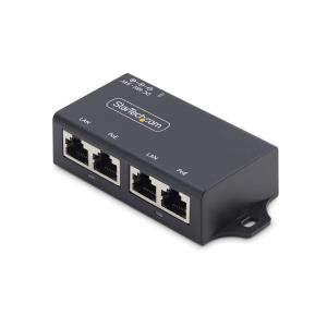 2-port Poe+ Injector 10/100/1000mbps Poe/poe+ 802.3af/at 4x 10/100