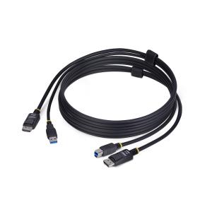 DisplayPort And USB 5gbps KVM Cable 4k 60hz, Universally Compatible Dp 1.2/USB 3.0 1.8m