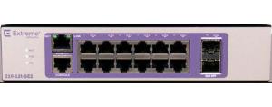210-Series 12 port 10/100/1000BASE-T, 2 1GbE unpopulated SFP ports, 1 Fixed AC PSU, L2 Switching with Static Routes, power cord