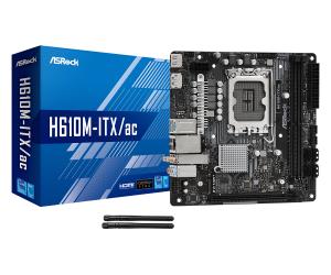 Motherboard H610m-itx/ac LGA1700 Intel H610 2 X Ddr4 USB 3.2 SATA 3 7.1ch Hd Audio Mitx