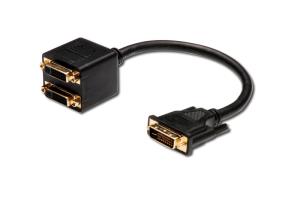 DVI Y-Splitter Cable / DVI-I (24+5) plug - 2x DVI-I (24+5) jack