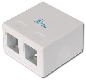 Consolidation-Point Box for 2x Keystone Jacks white 2 port (AT-AG 302A-WH)