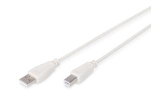 USB 2.0 connection cable, type A - B M/M, 1m USB 2.0 conform Beige