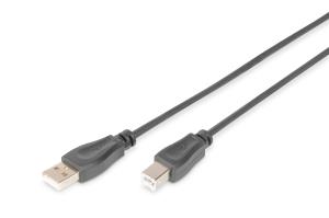 ASSMANN USB 2.0 connection cable, type A - B M/M, 5m USB 2.0 conform Black