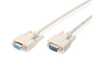 VGA Monitor extension cable, HD15 M/F, 3m 3CF/4C Beige