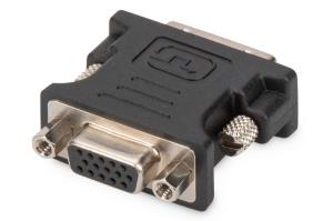 Assmann DVI adapter, DVI(24+5) - HD15 M/F, DVI-I dual link black