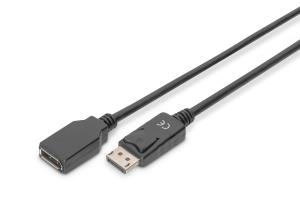 DisplayPort extension cable, DP M/F, 2m w/interlock, DP 1.2 conform black