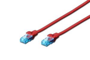 Patch cable Copper conductor - Cat 5e - U-UTP - Snagless - 3m - red