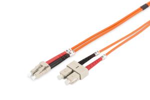 Fiber Optic Patch Cord, LC to SC Multimode, OM2, 50/125 , Duplex Length 1m