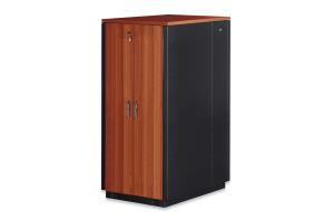 SOUNDproof Cabinet 1666x750x1130 mm, wooden surface cherry metal parts black RAL 9005
