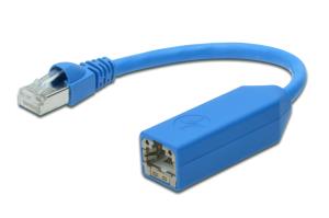 ASSMANN CAT 7 S-FTP RJ45 Adapter, shielded LSZH, AWG27/7, pin assignment T568B, IEC 60603-7-51, color blue