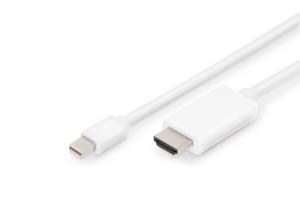 DisplayPort adapter cable. mini DP - HDMI type A (AK-340304-030-W)