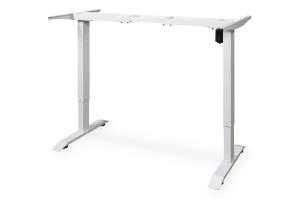 Electric Height Adjustable Desk Frame single motor, white