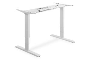 Electrically height-adjustable table frame Height 62-128cm for Tabletop up to 200cm White