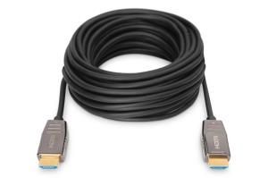 HDMI AOC hybrid-fiber connection cable, Type A M/M, 15m UHD 8K@60Hz, CE, black