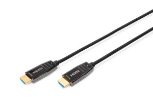 HDMI AOC hybrid-fiber connection cable, Type A M/M, 30m UHD 8K@60Hz, CE, black
