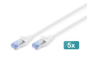 Patch cable - Cat 5e - SF/UTP - Snagless - Cu - 7m - grey - 5pk