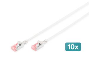 Slim Patch cable - CAT6 - U/FTP - Snagless - Cu - 1m - Grey - 10pk