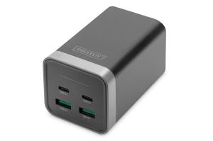 4-Port USB-charging adapter. 150W GaN 150W. 2x USB-C. 2x USB-A. PD3.0