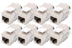 CAT6A Keystone Jack shielded, tool free connection - 8 Pcs