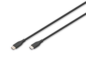 USB-C Silicone charging cable USB-C - USB-C USB 2.0 60W - 1m black