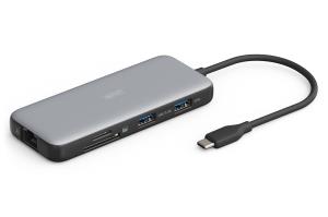 USB-C docking station, 8-port - 2x HDMI / 2x USB-A 3.2 Gen 2 / GbE / SD / MicroSD - 100W USB-C Power Delivery (3.0)