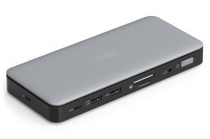 USB-C docking station, 11-port - 2x HDMI / DP / 2x USB-A 3.2 Gen 2 / USB-C 3.2 Gen 2 / GbE / SD / MicroSD / DC-Jack - 150 watts max / 3.5mm