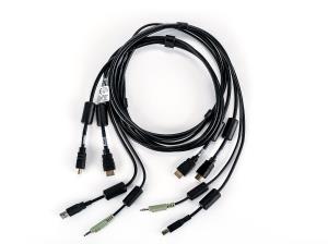 Avocent KVM Cable - USB Keyboard, Mouse & Dual Head HDMI Video Cable With Speakers 1.8m - SC940H