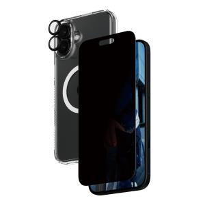 3-in-1 Privacy Protection Bundle - Clear - for iPhone 16 Plus