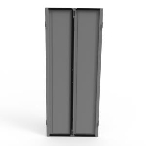 Cover Plate Cable Management - Double Door - 800mm - 24u - Black