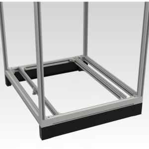 Set Of 4 Corner Extensions With 2 Blind Plinths 800 X 100mm Black