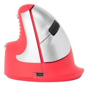 He Sport Ergonomic Mouse Left Handed Bluetooth Red