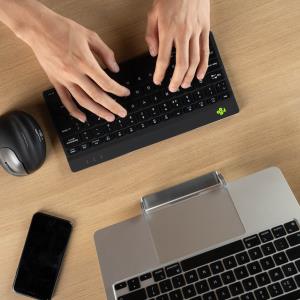 Compact Break Ergonomic - Keyboard - Wireless - Black - Azerty French