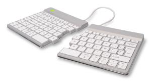 Split Break Ergonomic - Keyboard - Wireless - White - Azerty Belgian